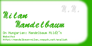 milan mandelbaum business card